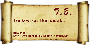 Turkovics Bernadett névjegykártya