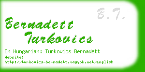 bernadett turkovics business card